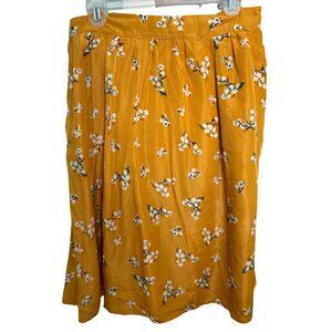 Mikarose gold floral skirt size L